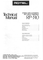 Rotel RP-310 - Technical manual 